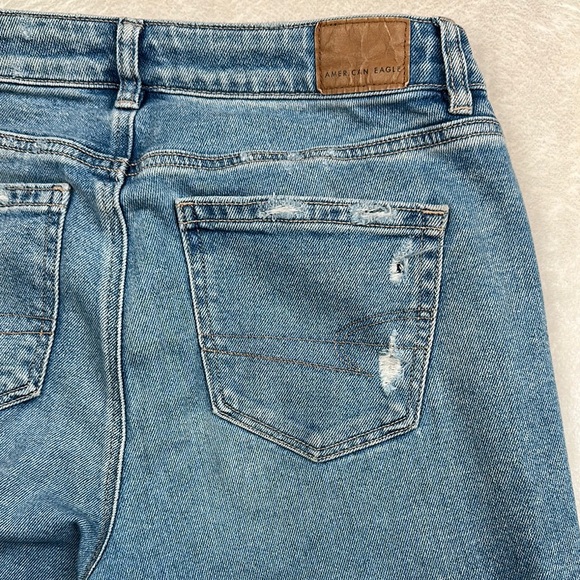 American Eagle Outfitters Blue Skinny Jeans Distressed - Picture 11 of 11